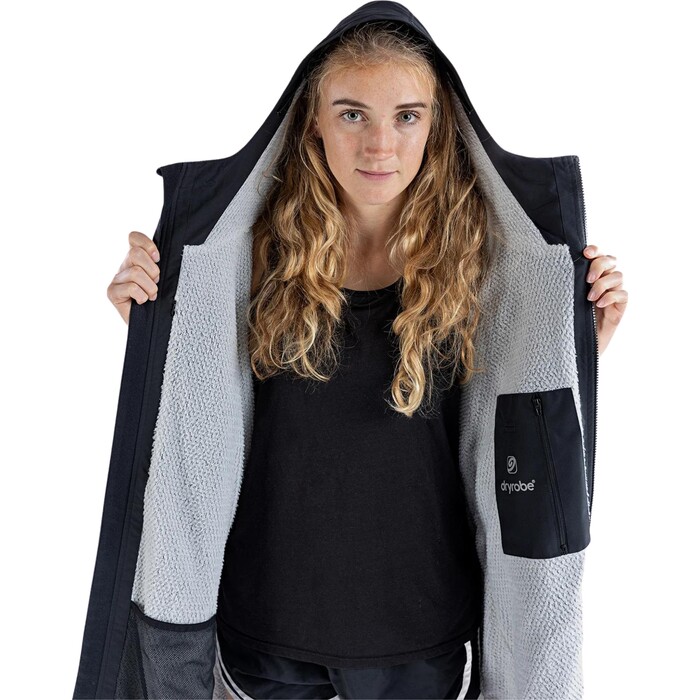 2024 Dryrobe Lite Cambio De Manga Corta Robe AS SS DL BG - Black Grey